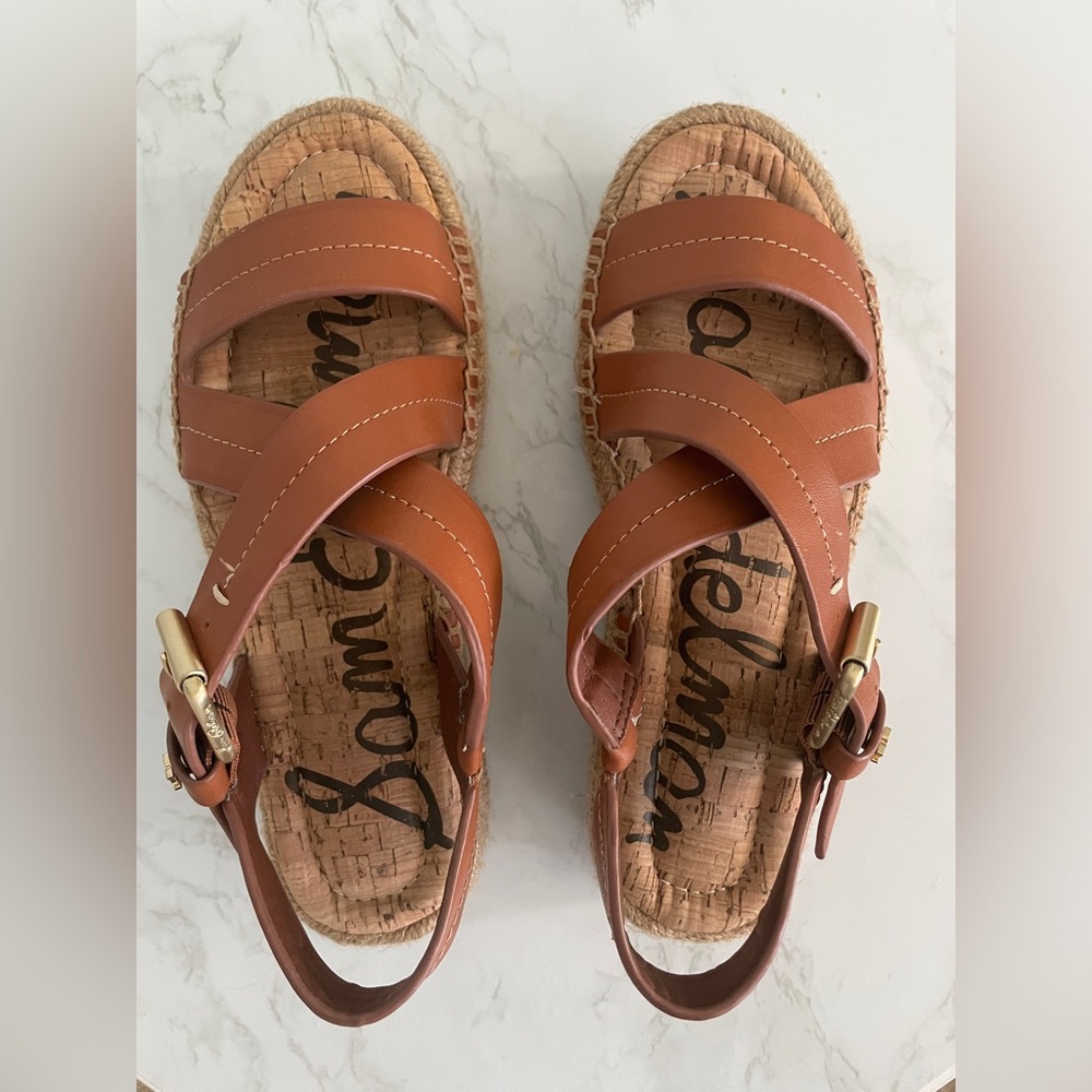 Sam Edelman Platform Sandals. Brown. Size 7